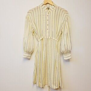 TWENTY8TWELVE SIlk And Linen Striped Size S Women Dress/Shirt
